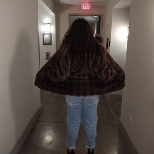 Dark brown Mink Fur coat